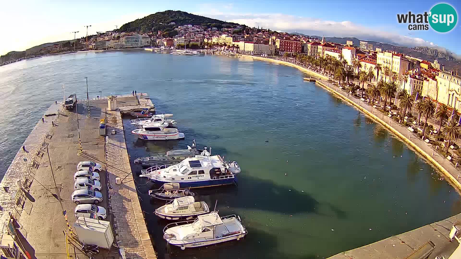 Kamera v živo Split  riva in pristanišče