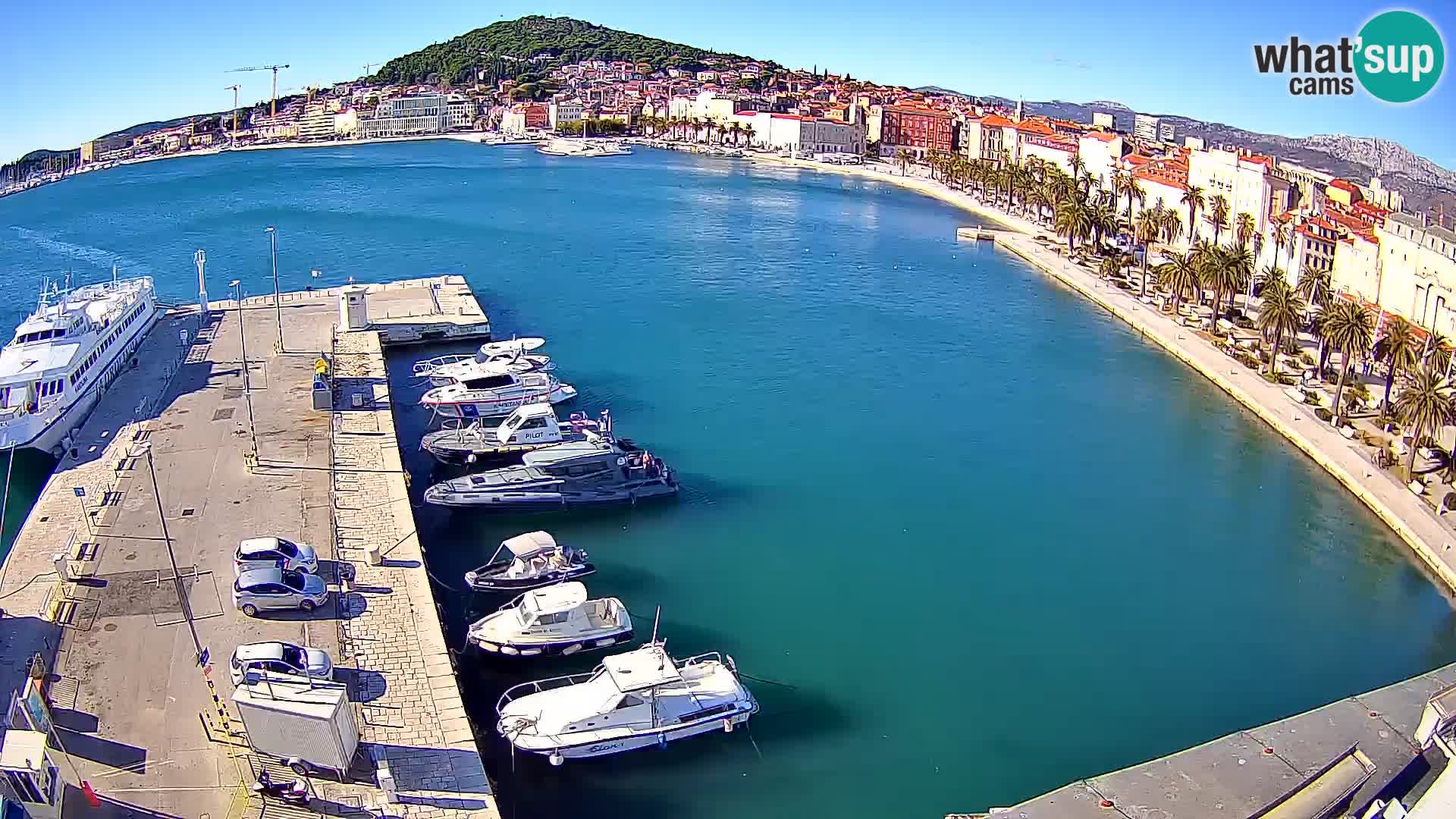 Kamera v živo Split  riva in pristanišče