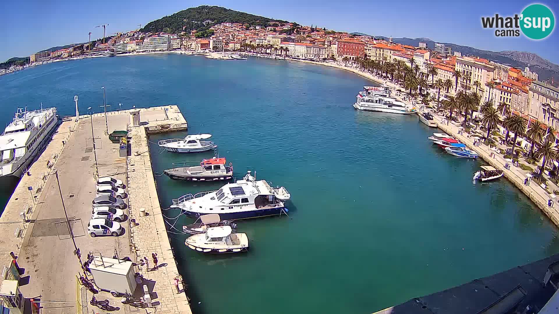 Kamera v živo Split  riva in pristanišče