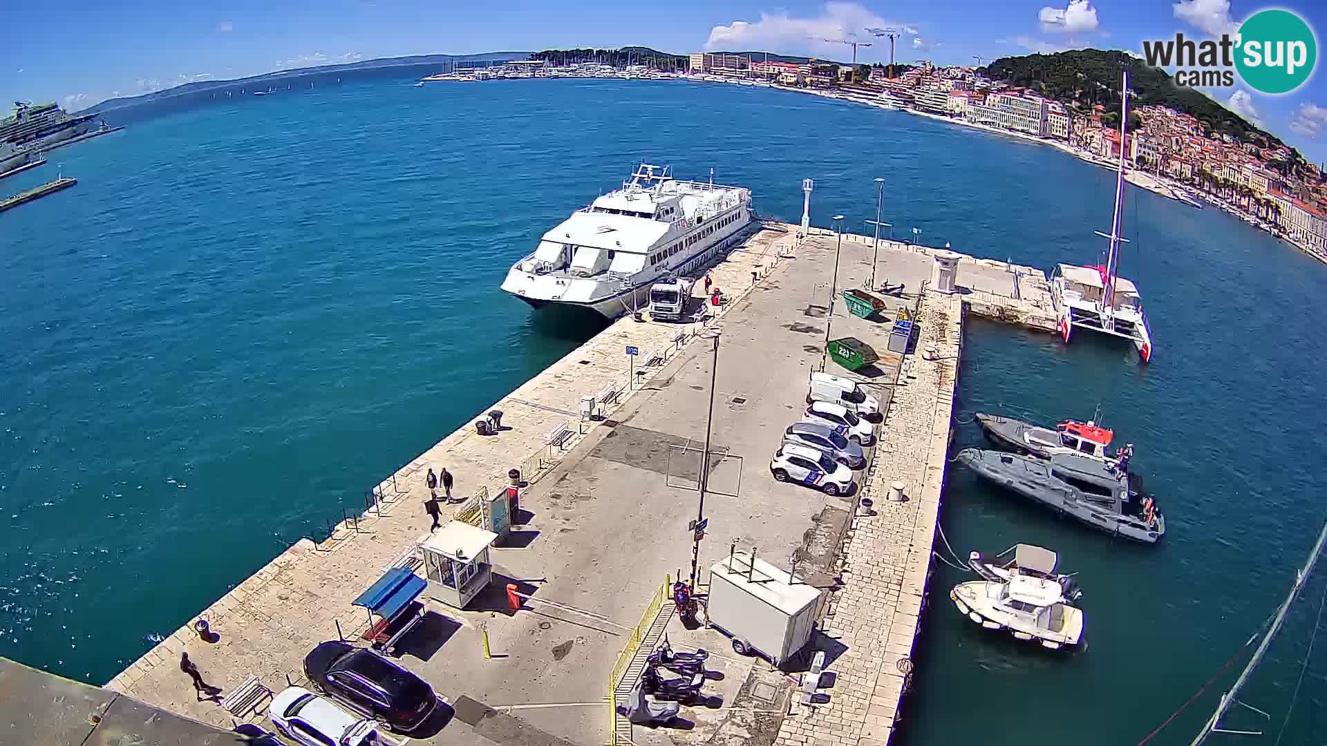 Kamera v živo Split  riva in pristanišče