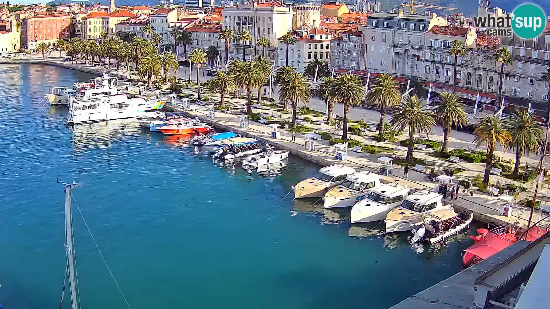 Kamera v živo Split  riva in pristanišče