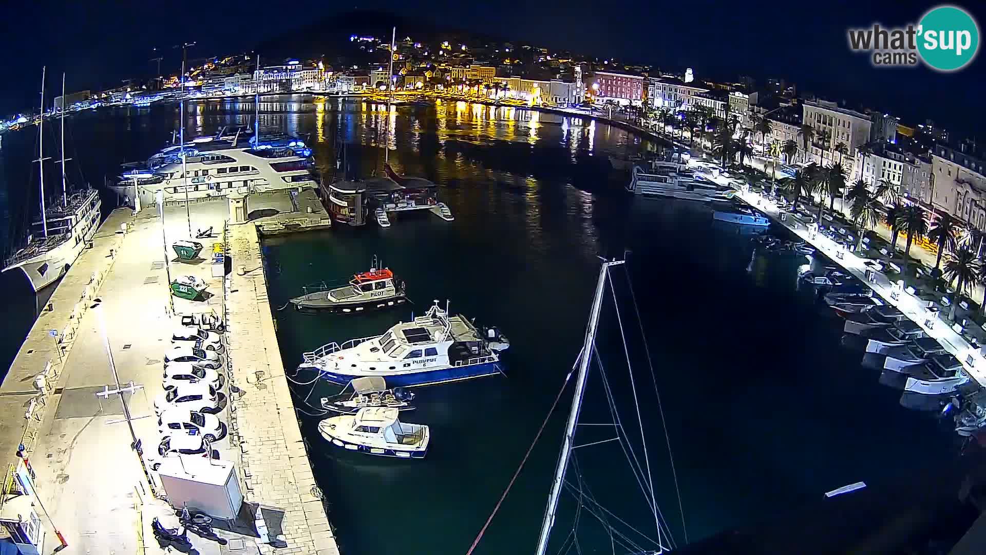Kamera v živo Split  riva in pristanišče