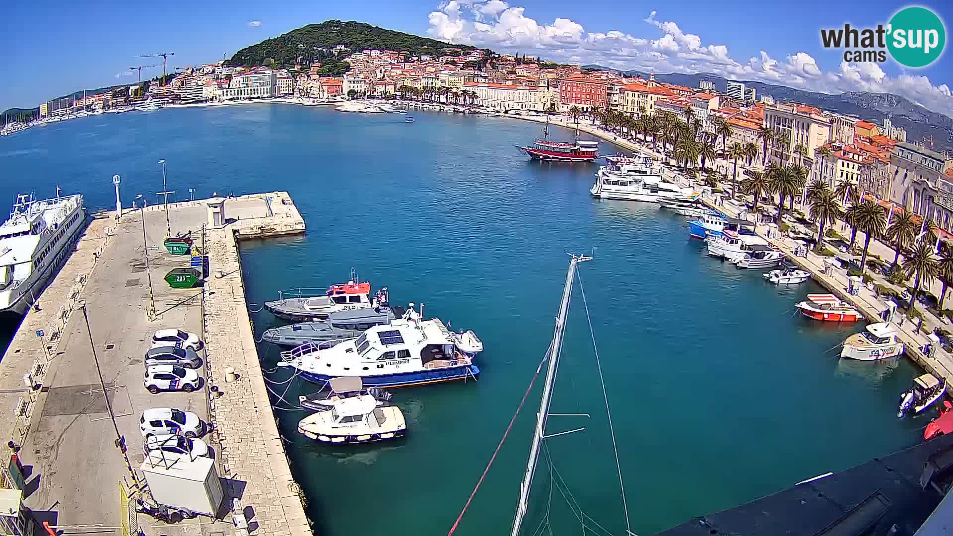 Kamera v živo Split  riva in pristanišče