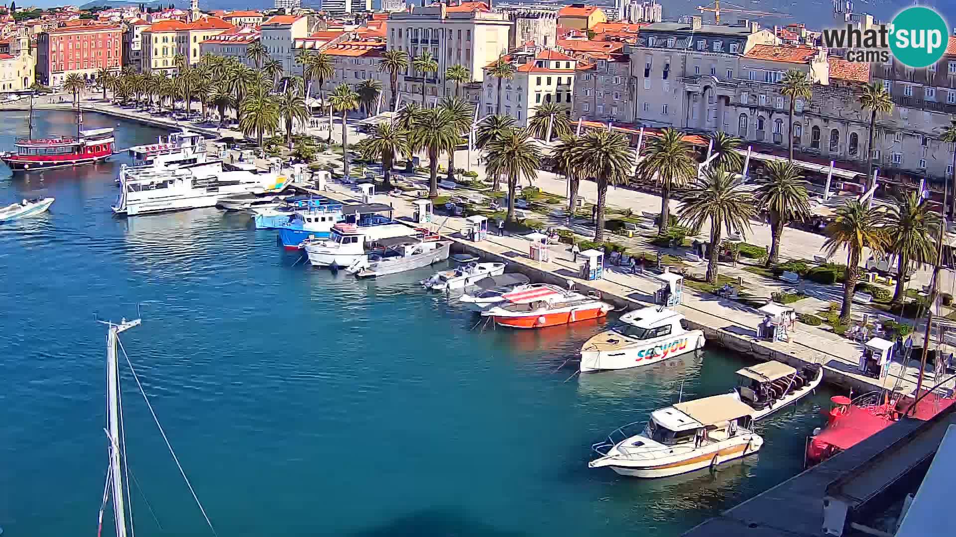Kamera v živo Split  riva in pristanišče