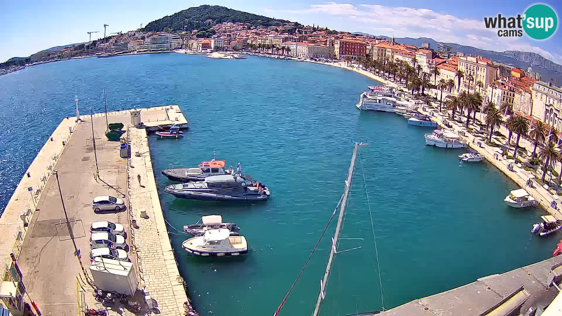 Kamera v živo Split  riva in pristanišče