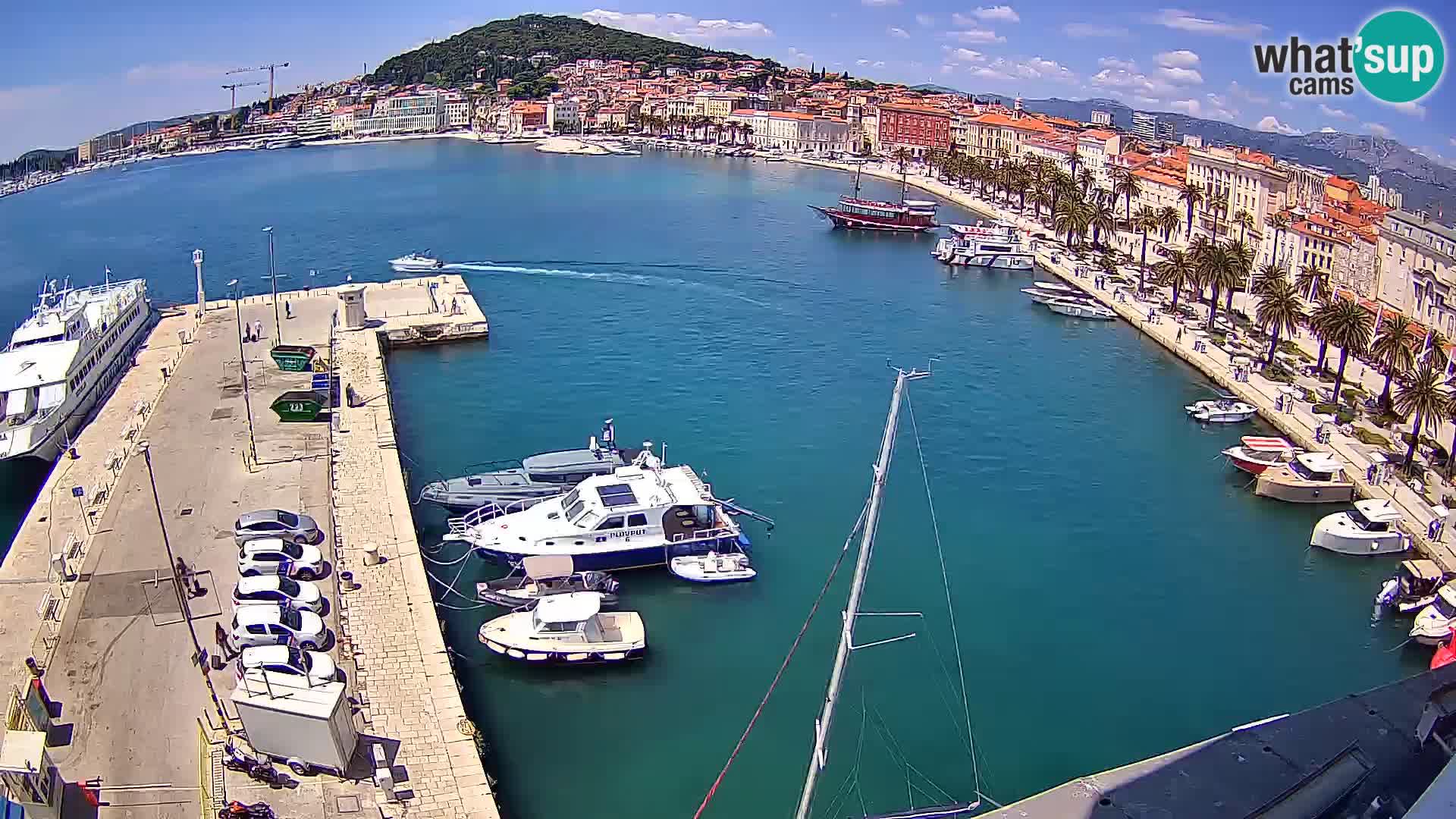 Kamera v živo Split  riva in pristanišče