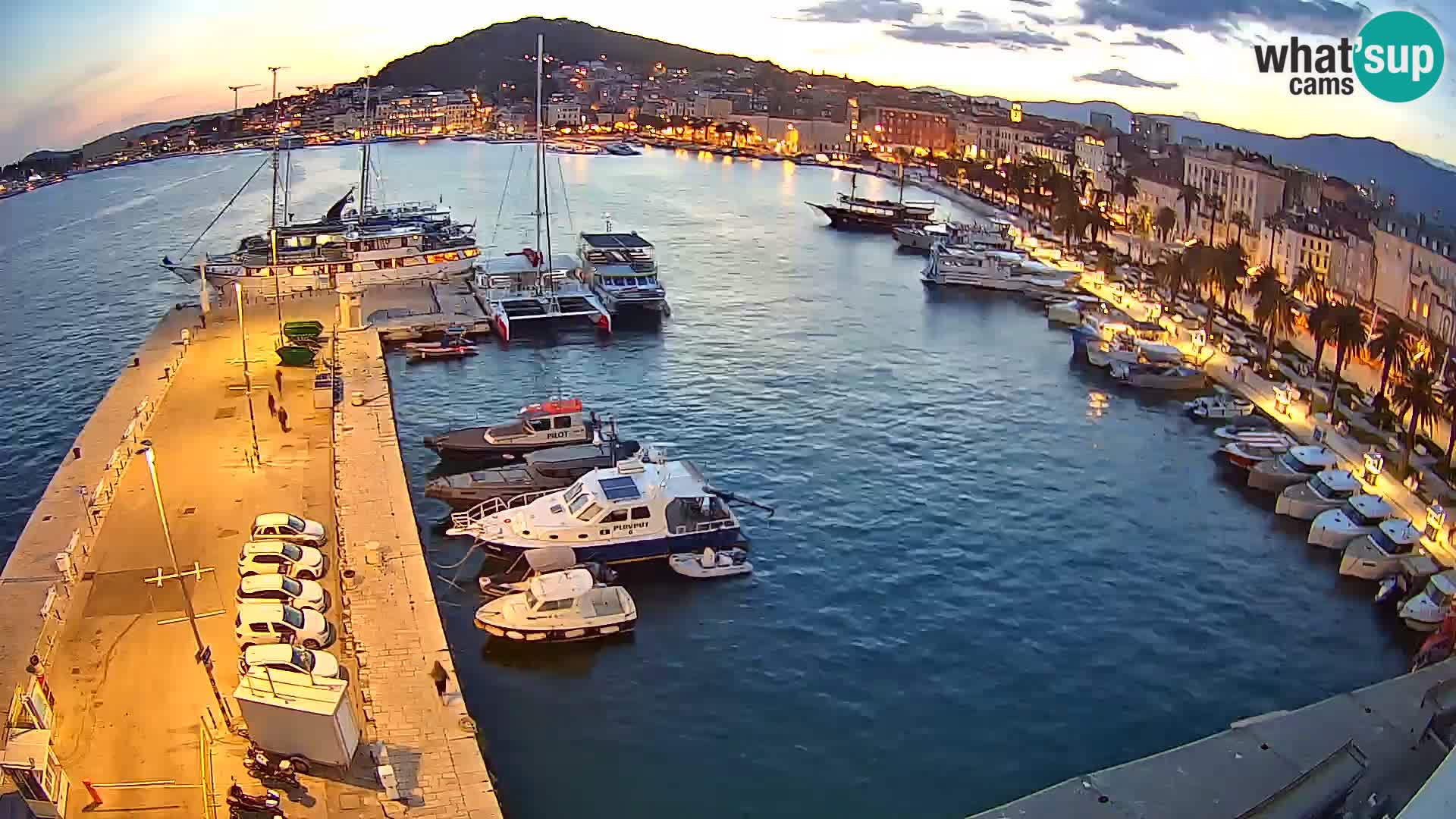 Spalato Riva panorama webcam