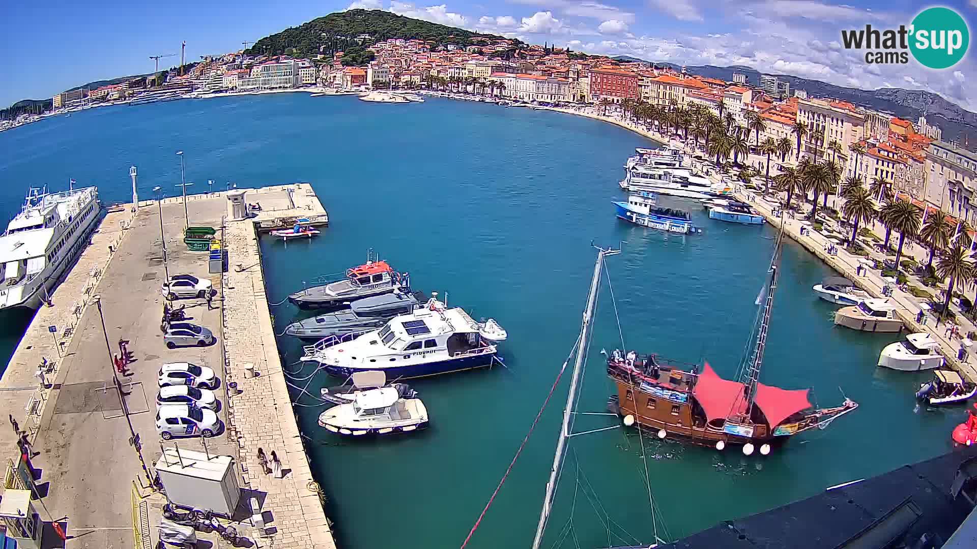 Spalato Riva panorama webcam