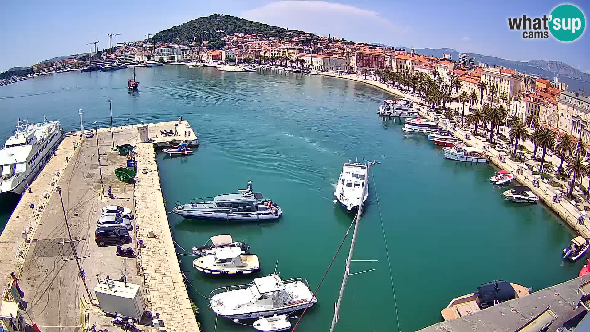 Kamera v živo Split  riva in pristanišče
