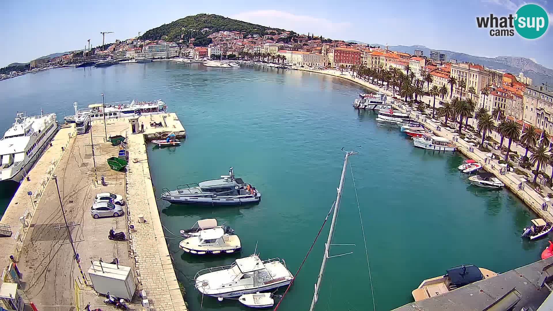 Kamera v živo Split  riva in pristanišče