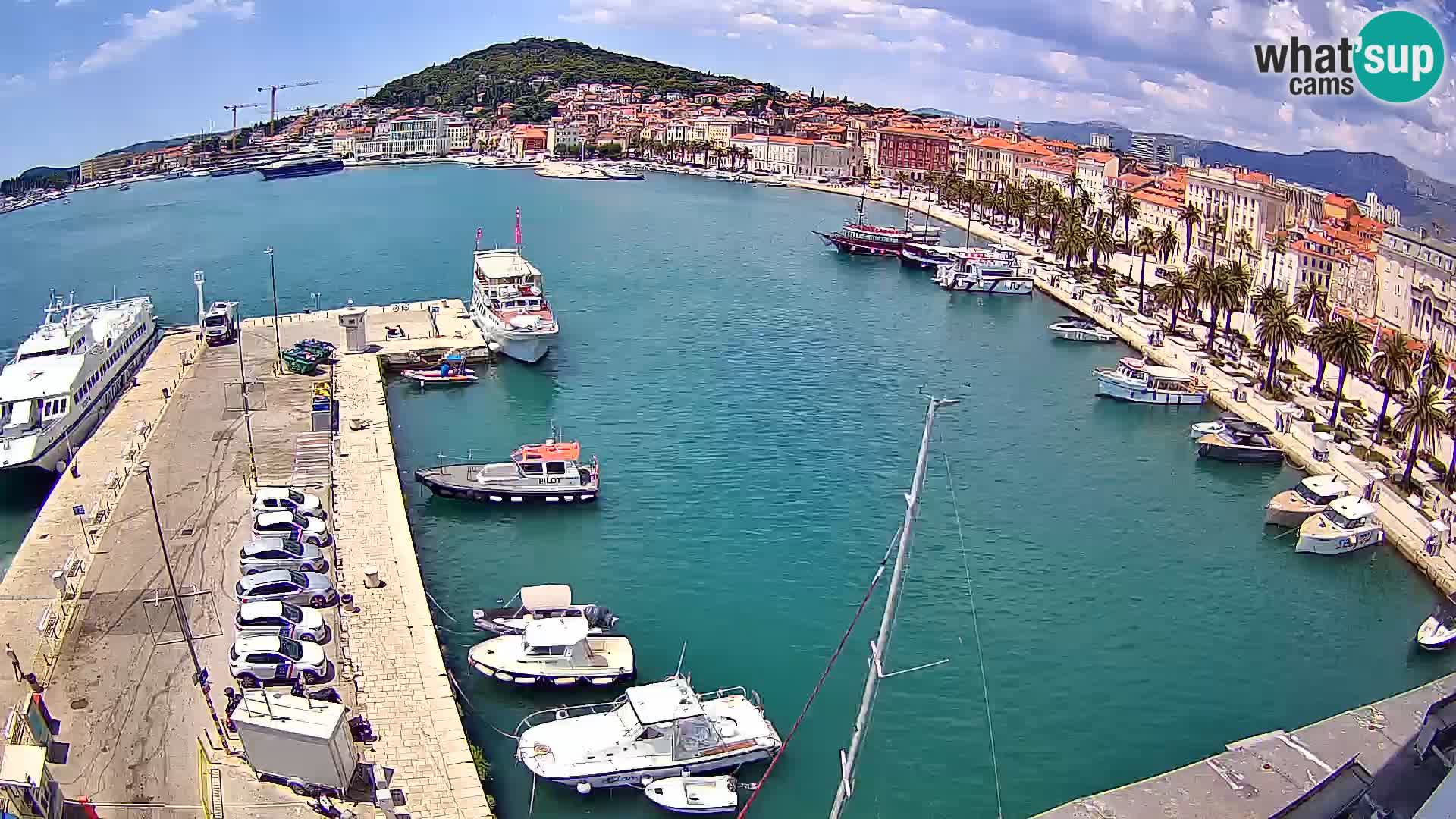 Kamera v živo Split  riva in pristanišče