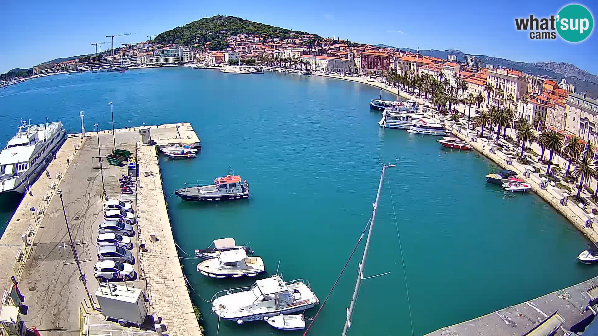 Kamera v živo Split  riva in pristanišče