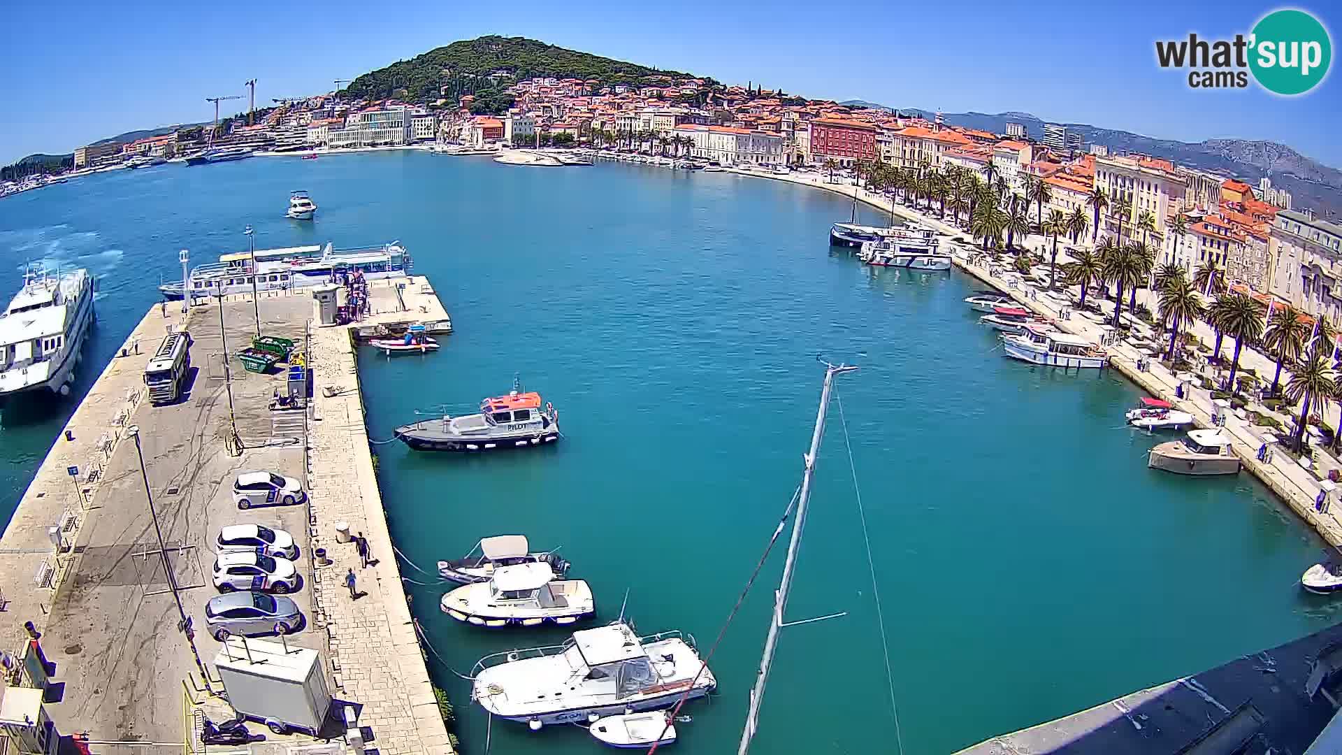 Kamera v živo Split  riva in pristanišče