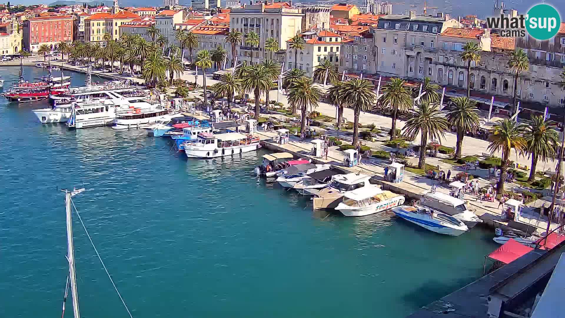 Kamera v živo Split  riva in pristanišče