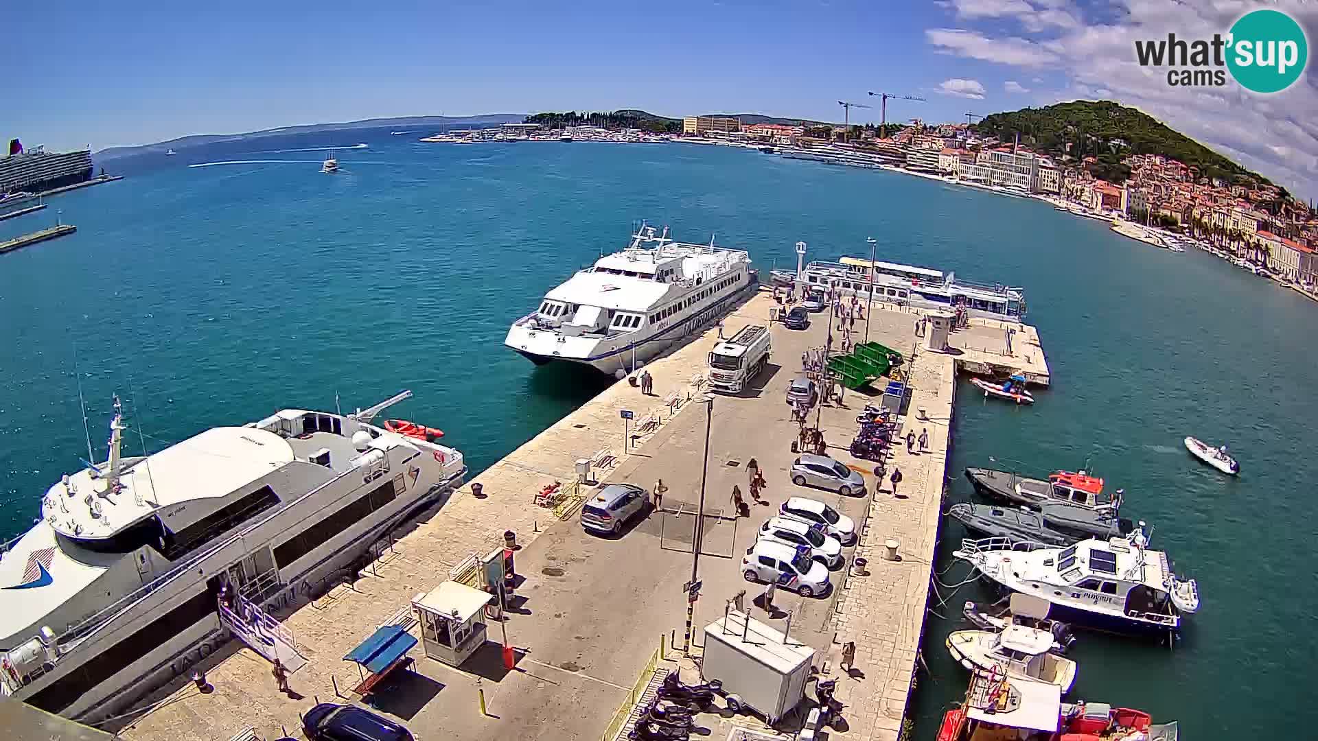 Spalato Riva panorama webcam