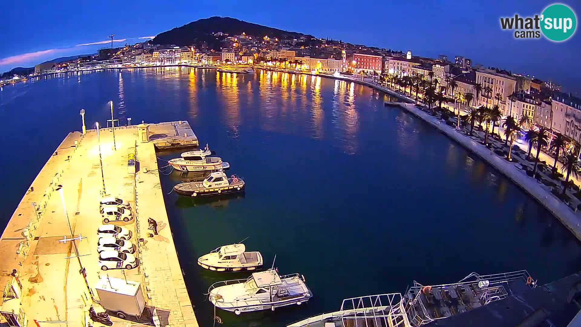 Spalato Riva panorama webcam