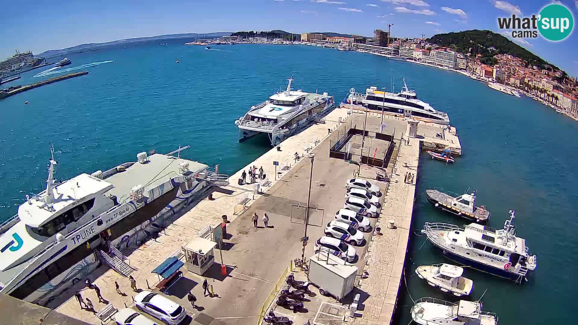 Spalato Riva panorama webcam