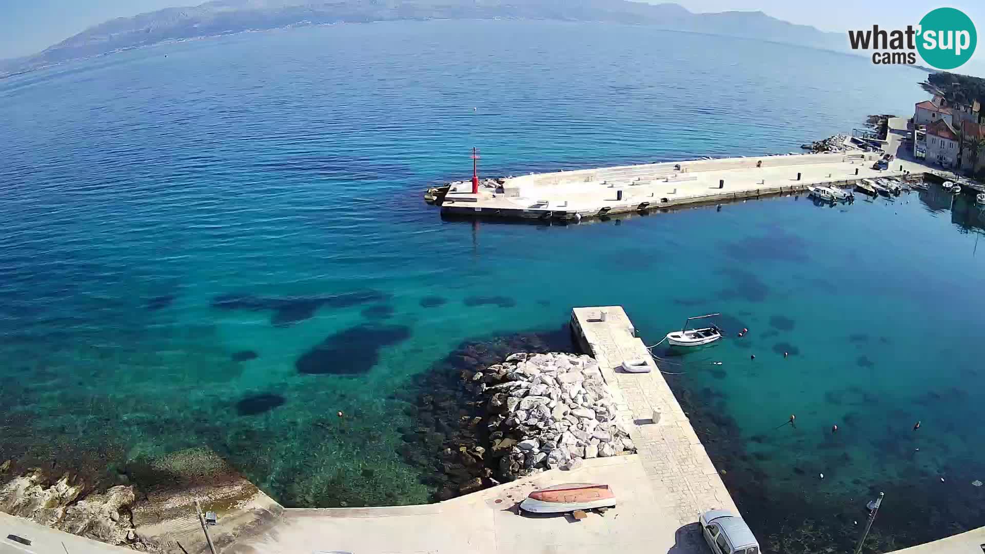 Spletna kamera Sutivan panorama – pogled v živo z otoka Brač