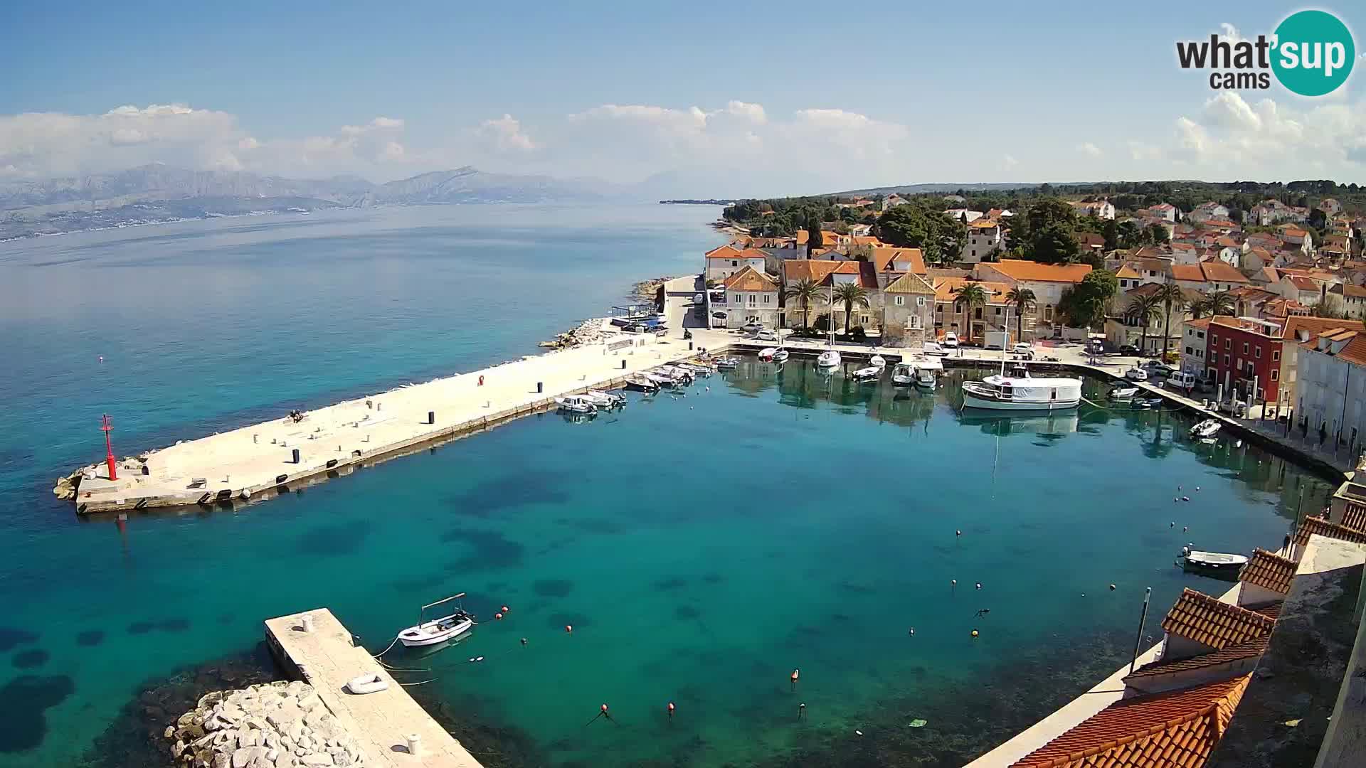 Webcam Sutivan panorama – Vista live dall’isola di Brač
