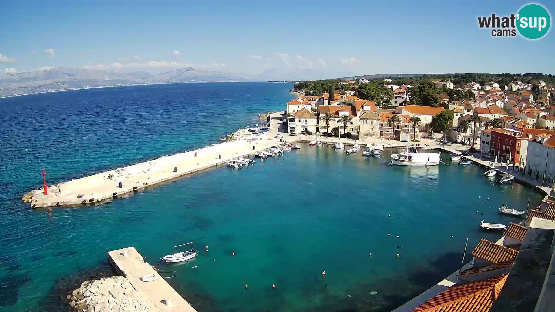 Web kamera Sutivan panorama – Pogled uživo s otoka Brača