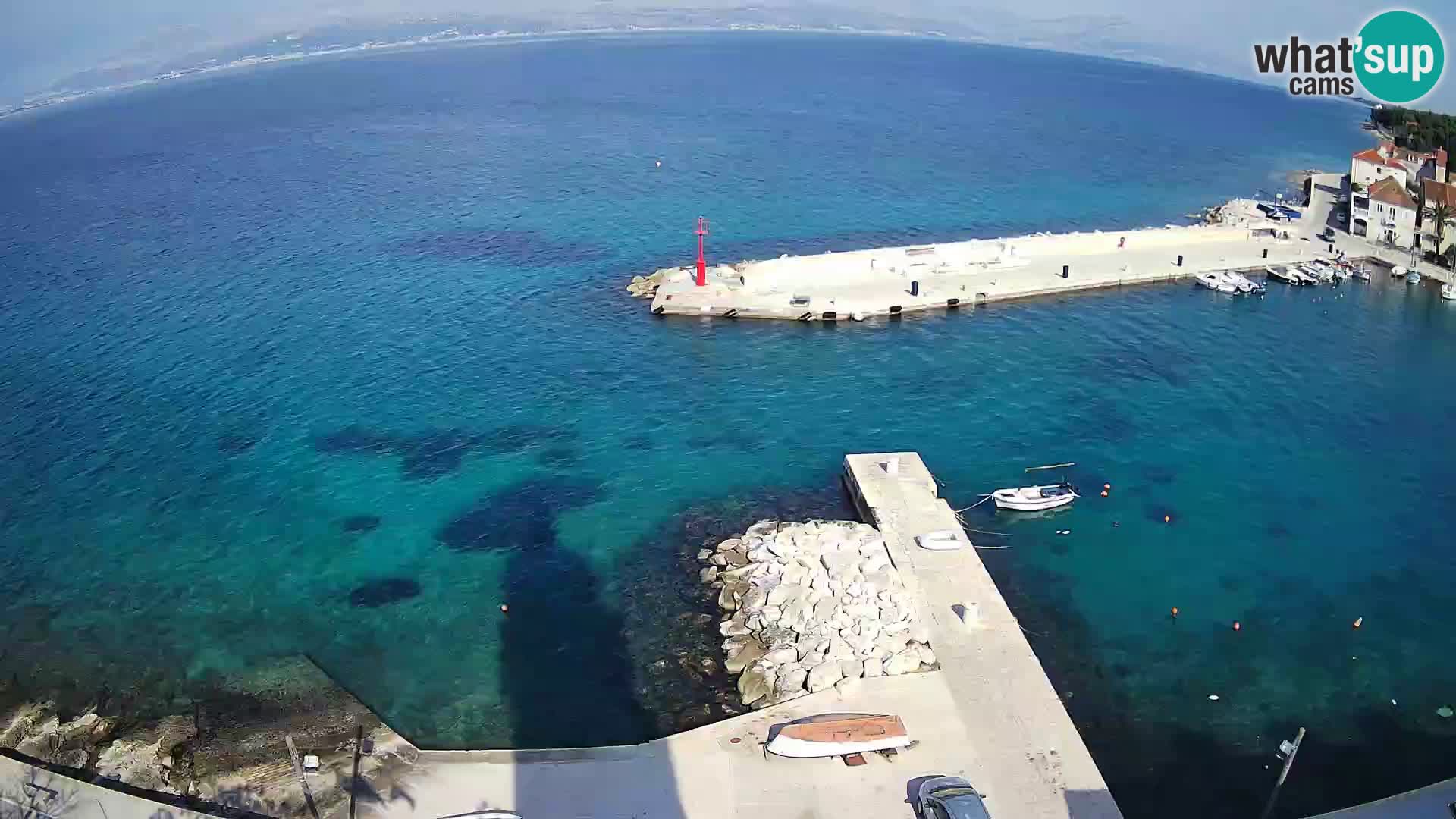 Spletna kamera Sutivan panorama – pogled v živo z otoka Brač