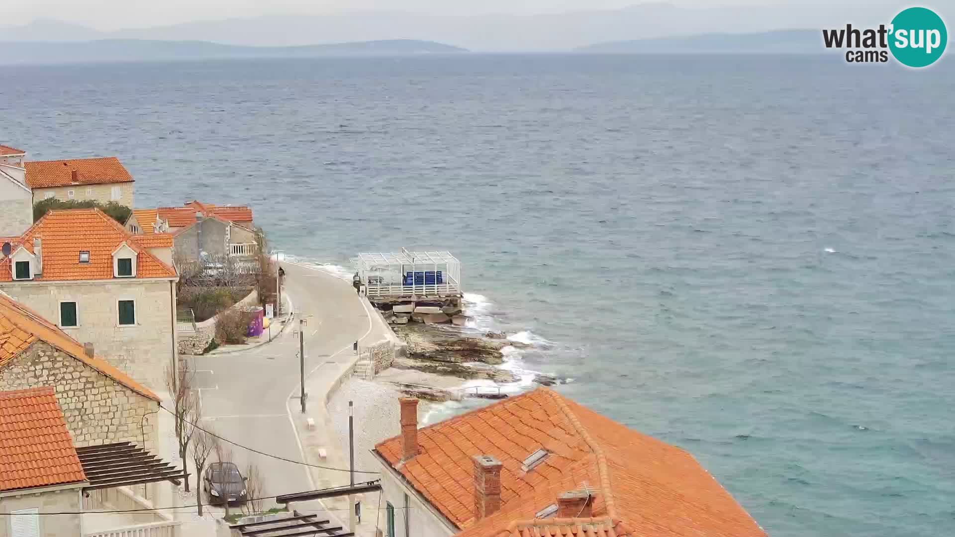 Spletna kamera Sutivan panorama – pogled v živo z otoka Brač