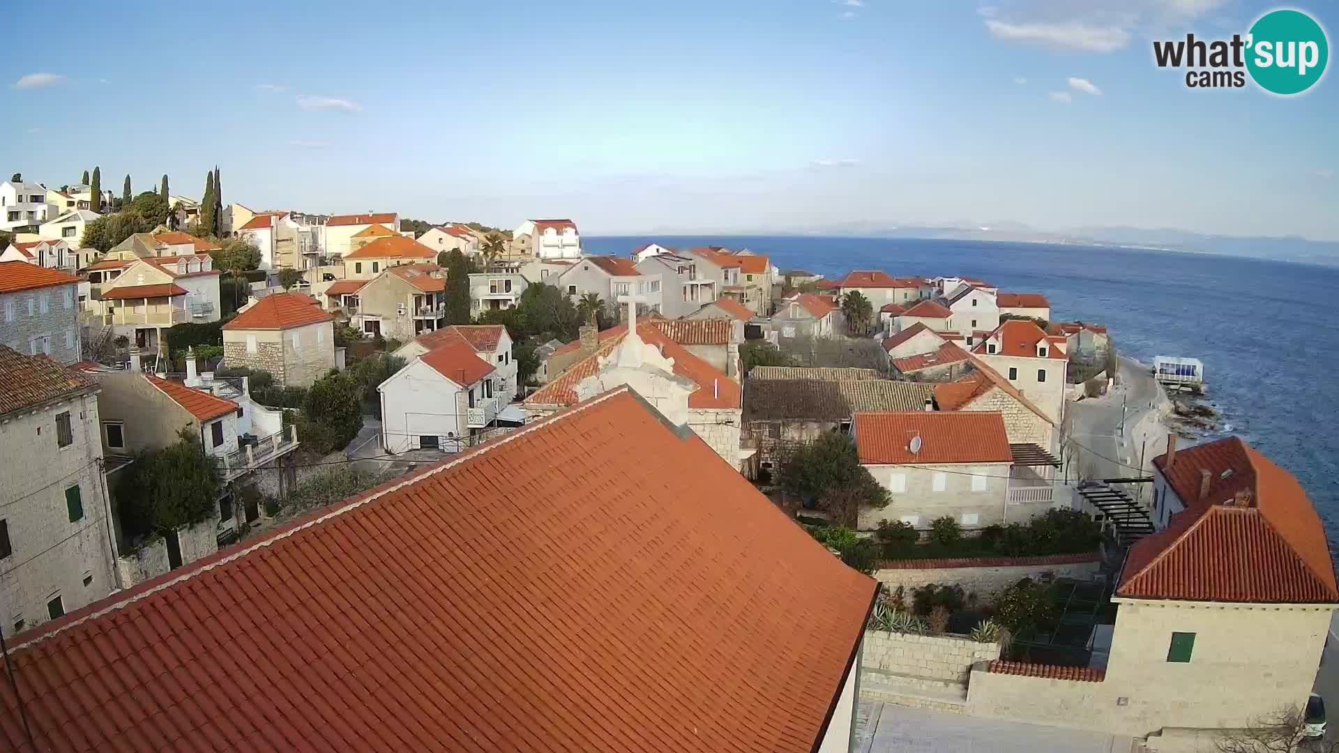 Web kamera Sutivan panorama – Pogled uživo s otoka Brača