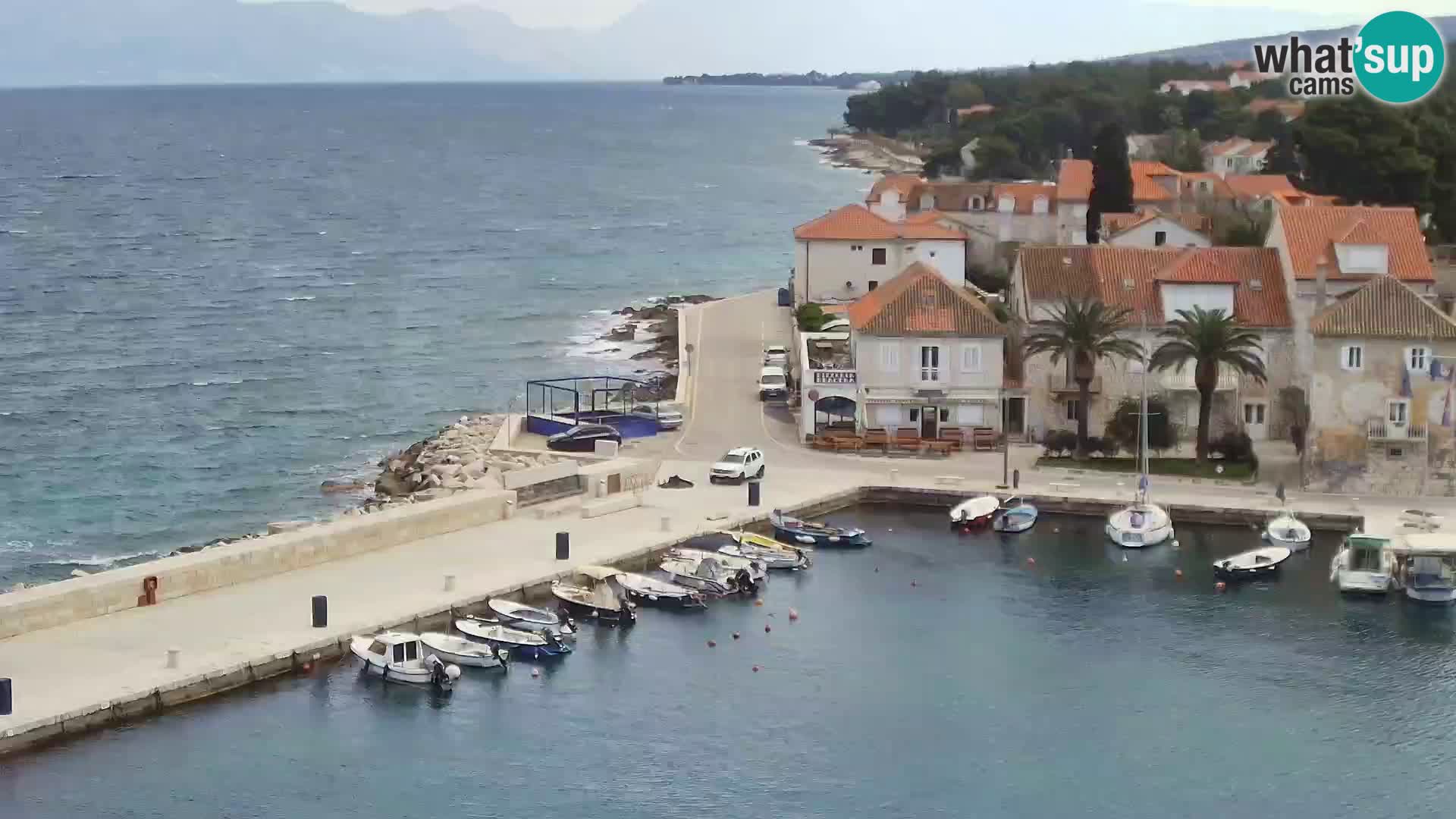 Spletna kamera Sutivan panorama – pogled v živo z otoka Brač