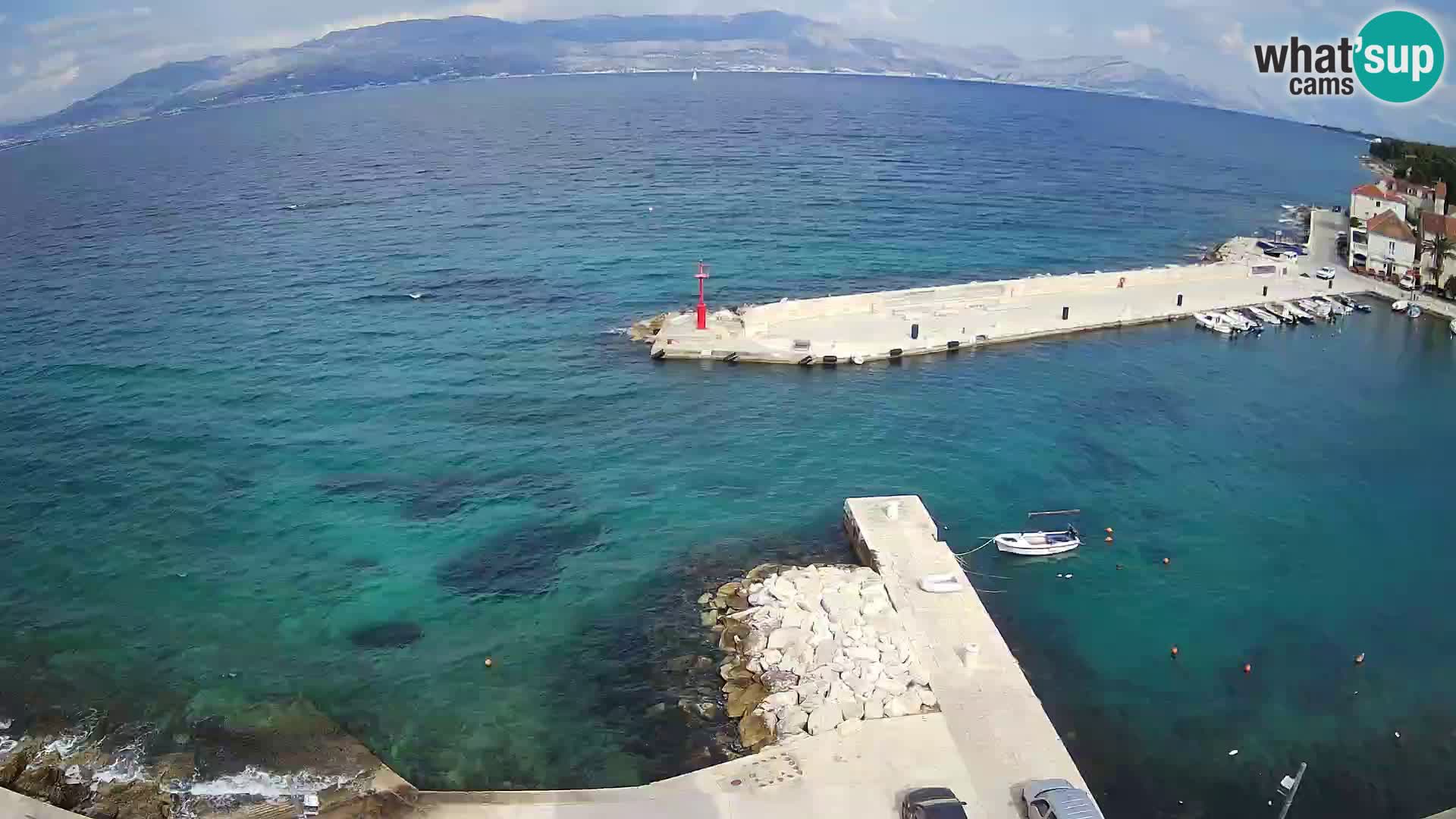 Spletna kamera Sutivan panorama – pogled v živo z otoka Brač