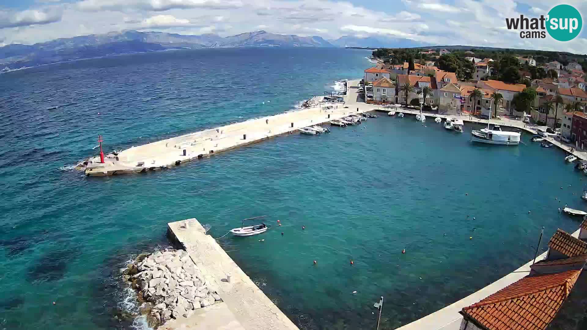 Web kamera Sutivan panorama – Pogled uživo s otoka Brača