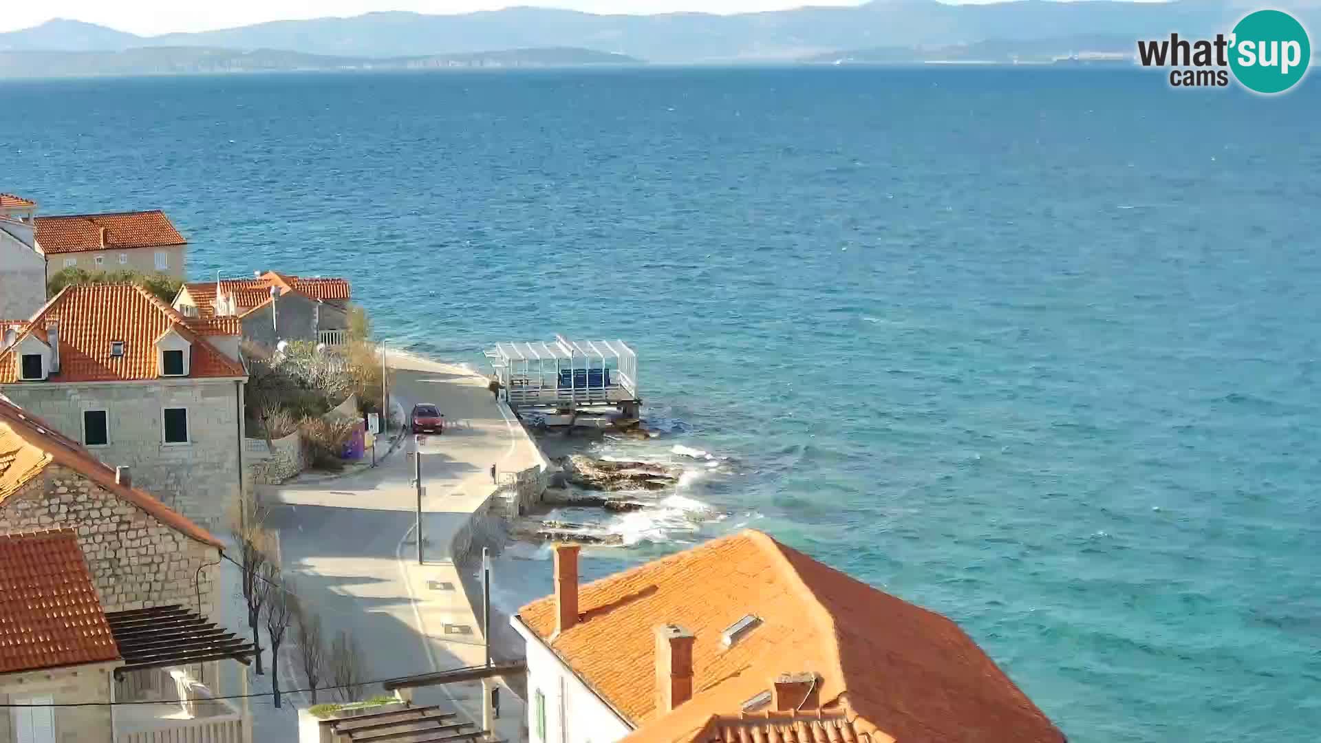 Spletna kamera Sutivan panorama – pogled v živo z otoka Brač