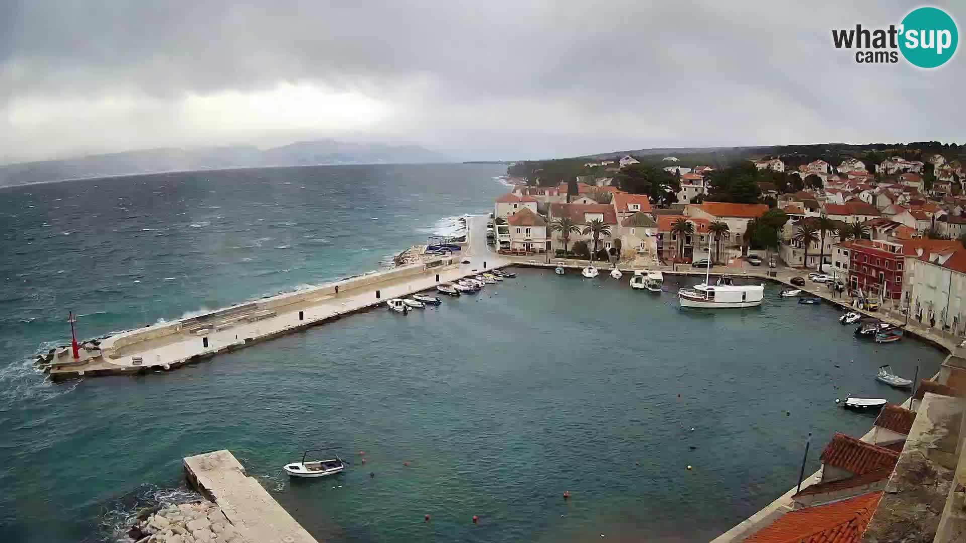 Webcam Sutivan panorama – Vista live dall’isola di Brač