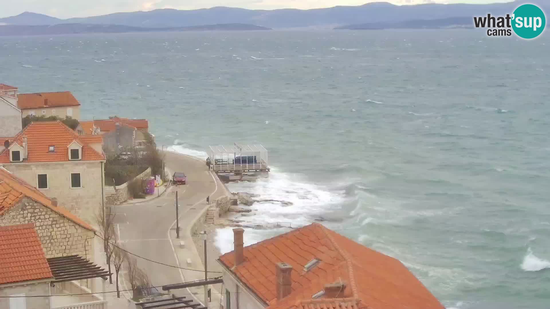 Spletna kamera Sutivan panorama – pogled v živo z otoka Brač