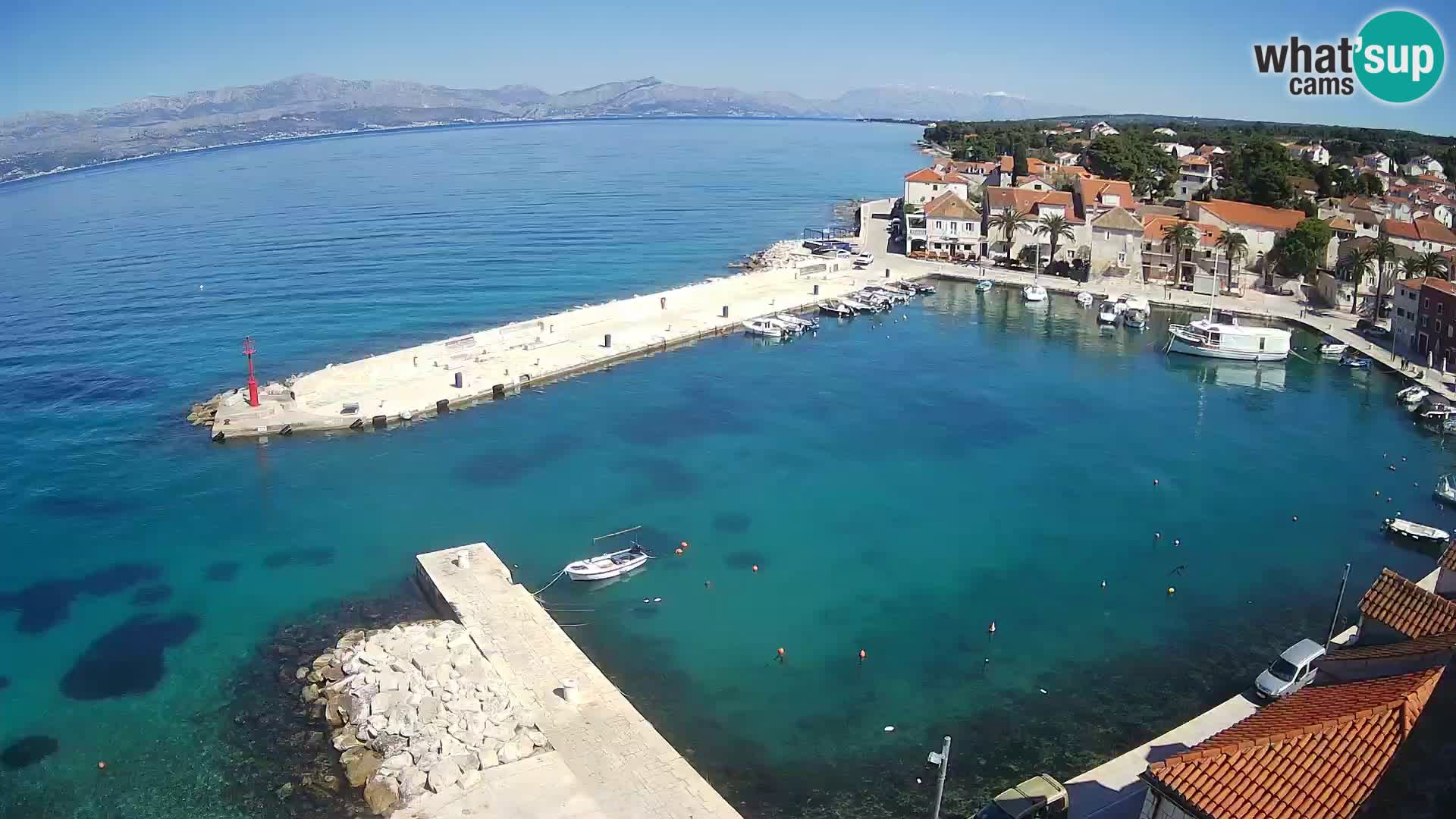 Web kamera Sutivan panorama – Pogled uživo s otoka Brača