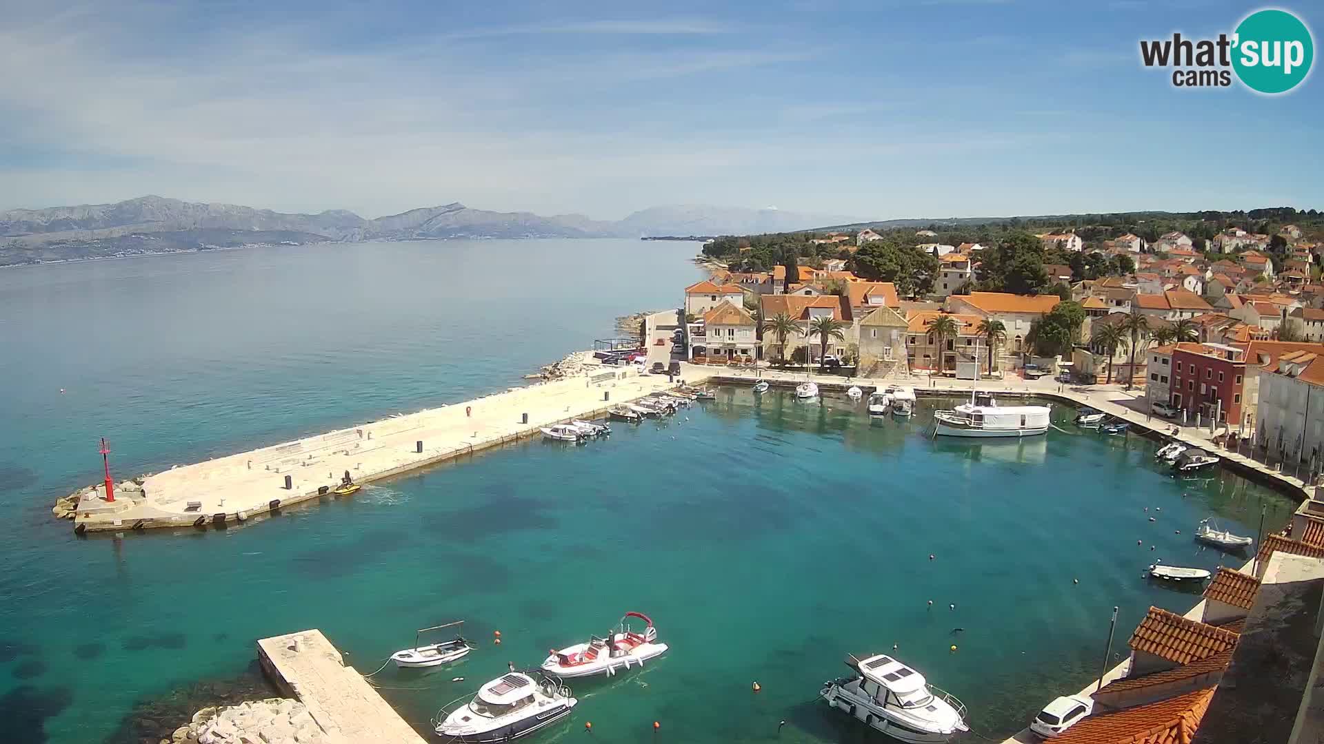 Web kamera Sutivan panorama – Pogled uživo s otoka Brača