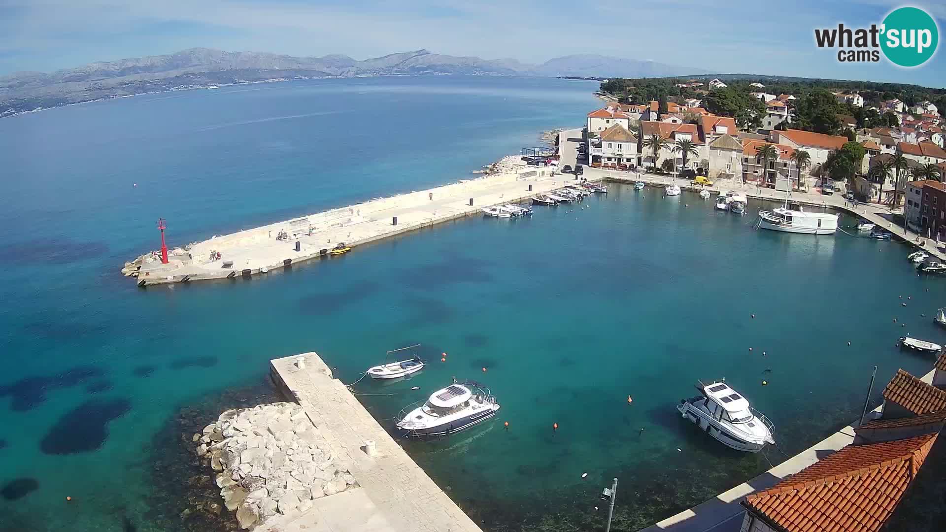 Web kamera Sutivan panorama – Pogled uživo s otoka Brača