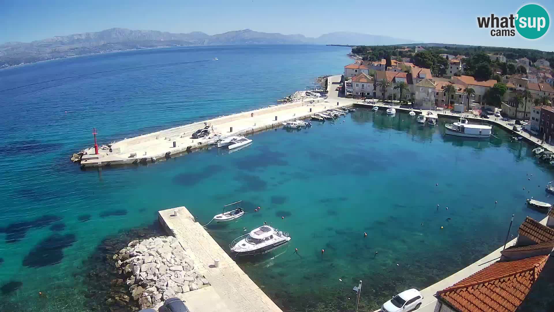Webcam Sutivan panorama – Vista live dall’isola di Brač