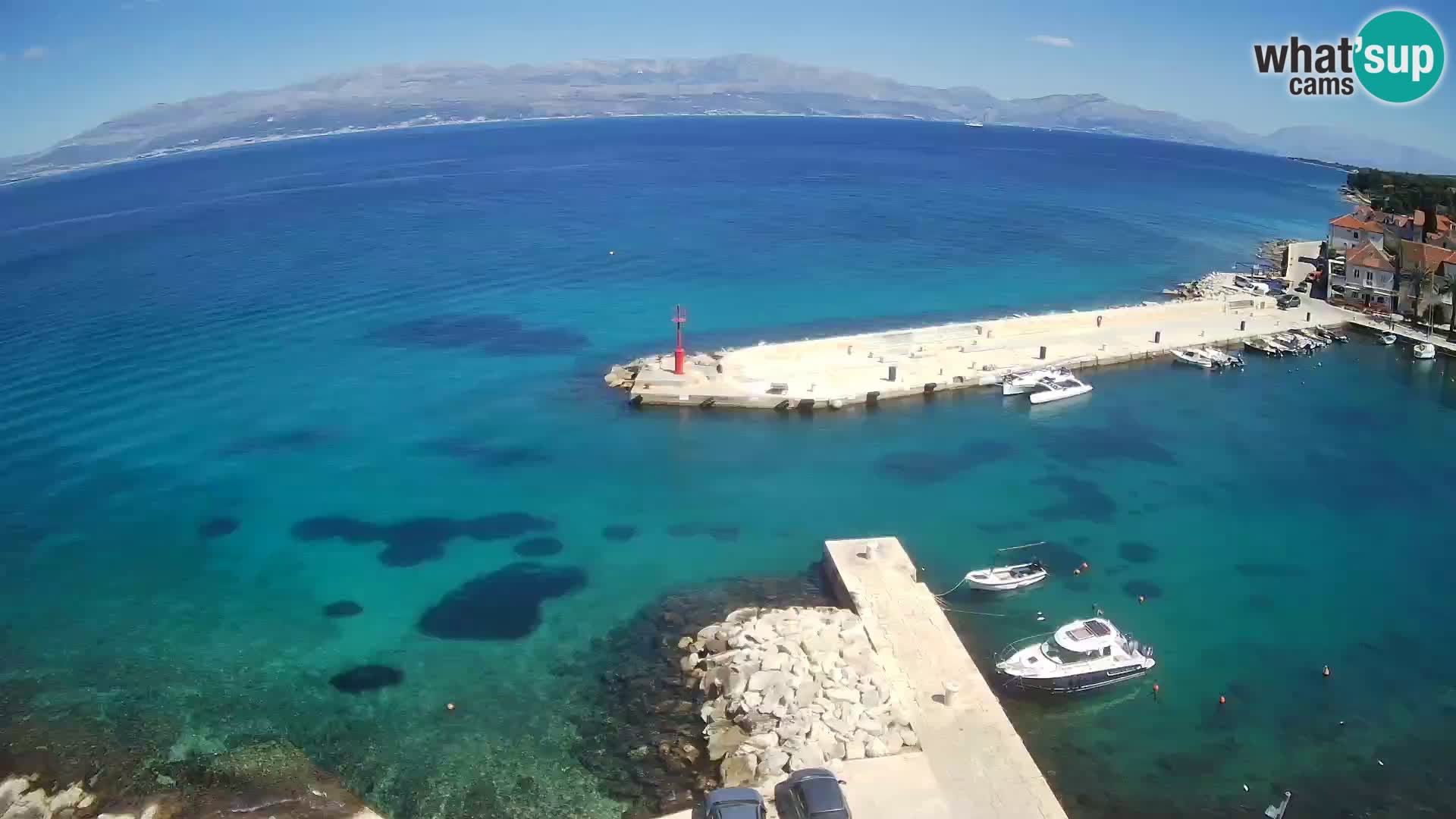 Web kamera Sutivan panorama – Pogled uživo s otoka Brača