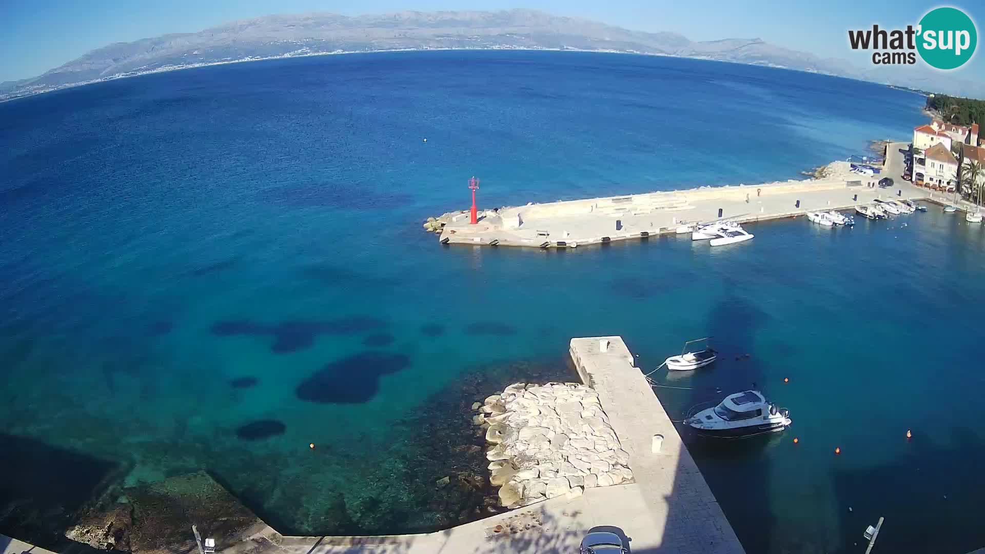 Web kamera Sutivan panorama – Pogled uživo s otoka Brača