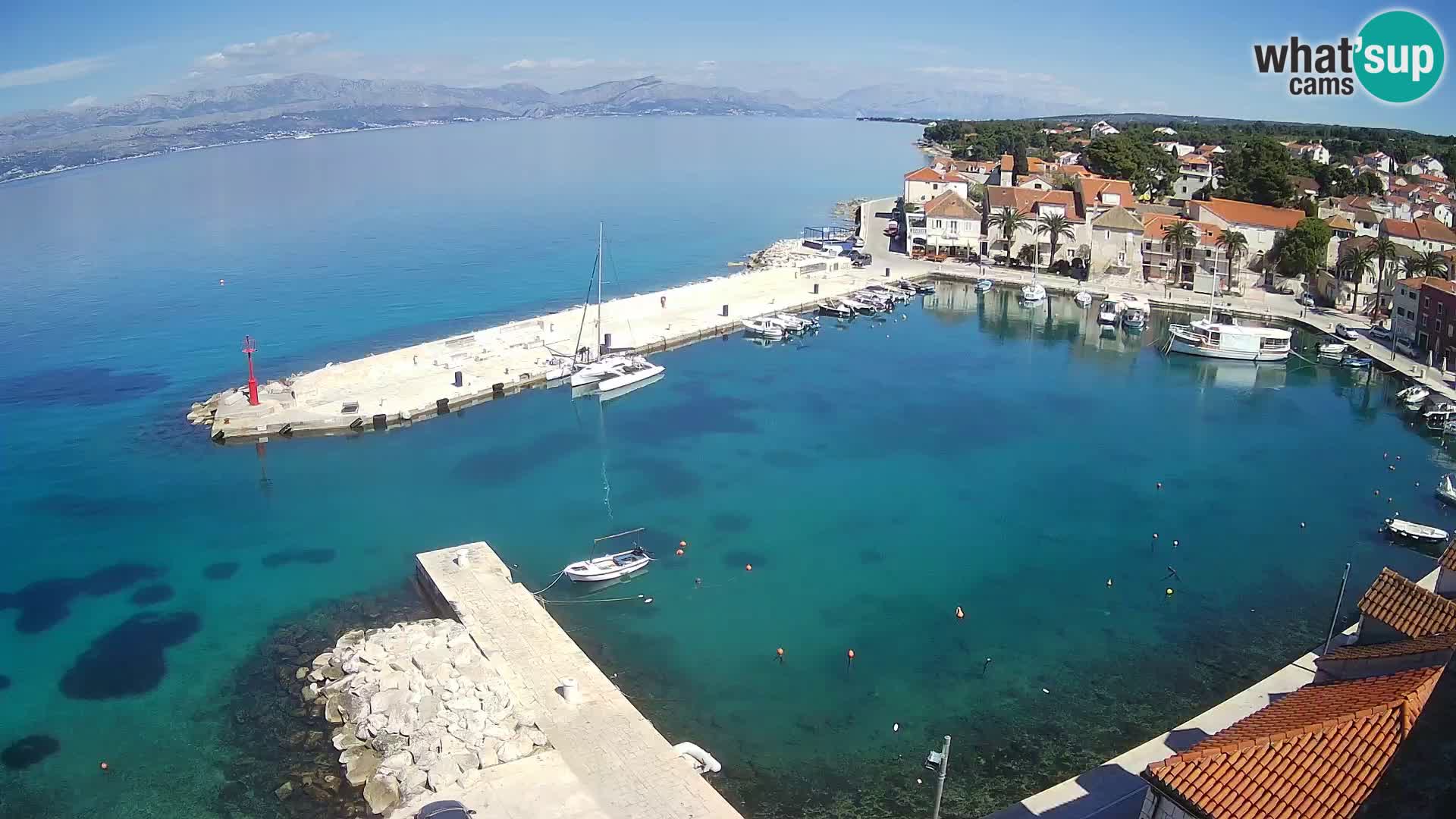Webcam Sutivan panorama – Vista live dall’isola di Brač