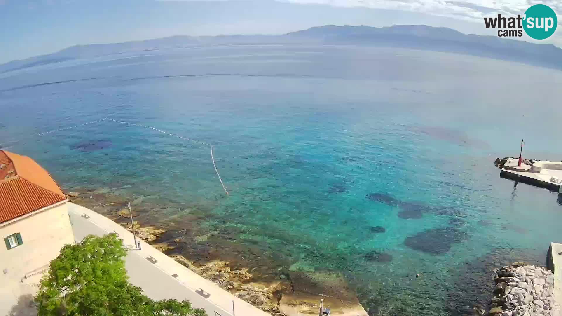 Spletna kamera Sutivan panorama – pogled v živo z otoka Brač