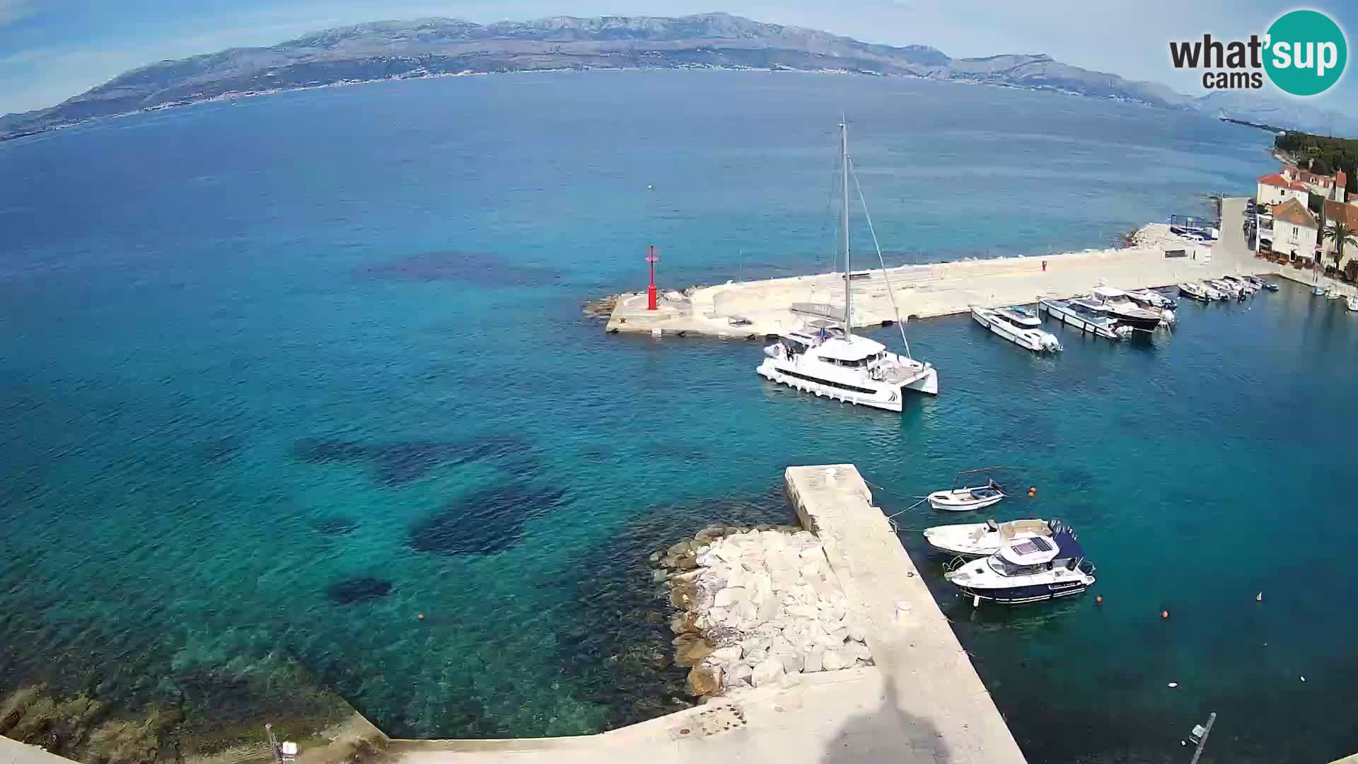 Webcam Sutivan panorama – Vista live dall’isola di Brač