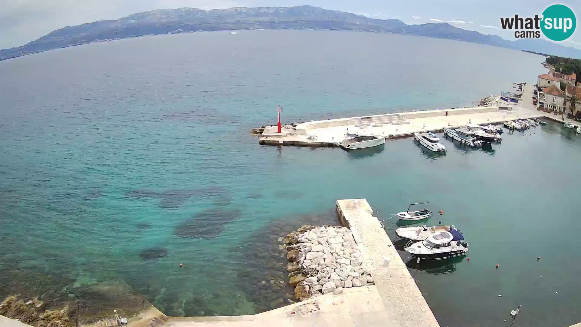 Web kamera Sutivan panorama – Pogled uživo s otoka Brača