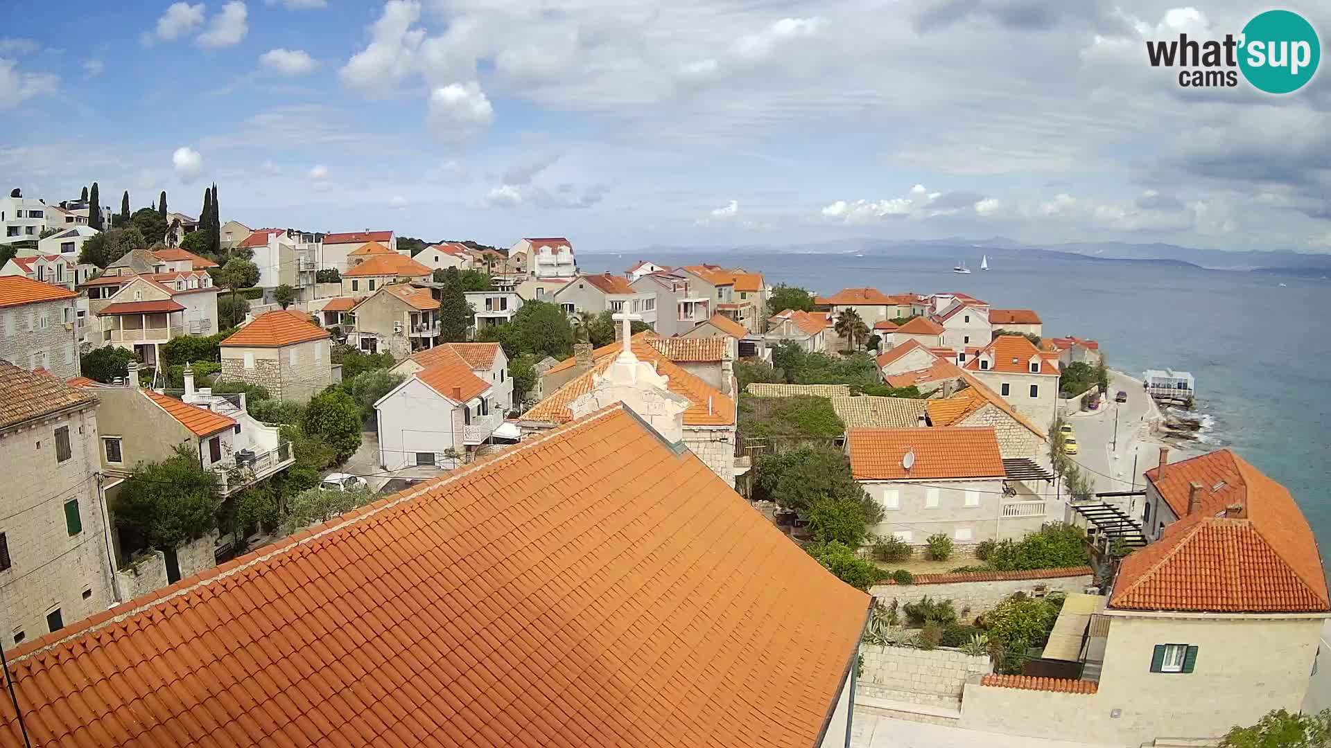 Spletna kamera Sutivan panorama – pogled v živo z otoka Brač