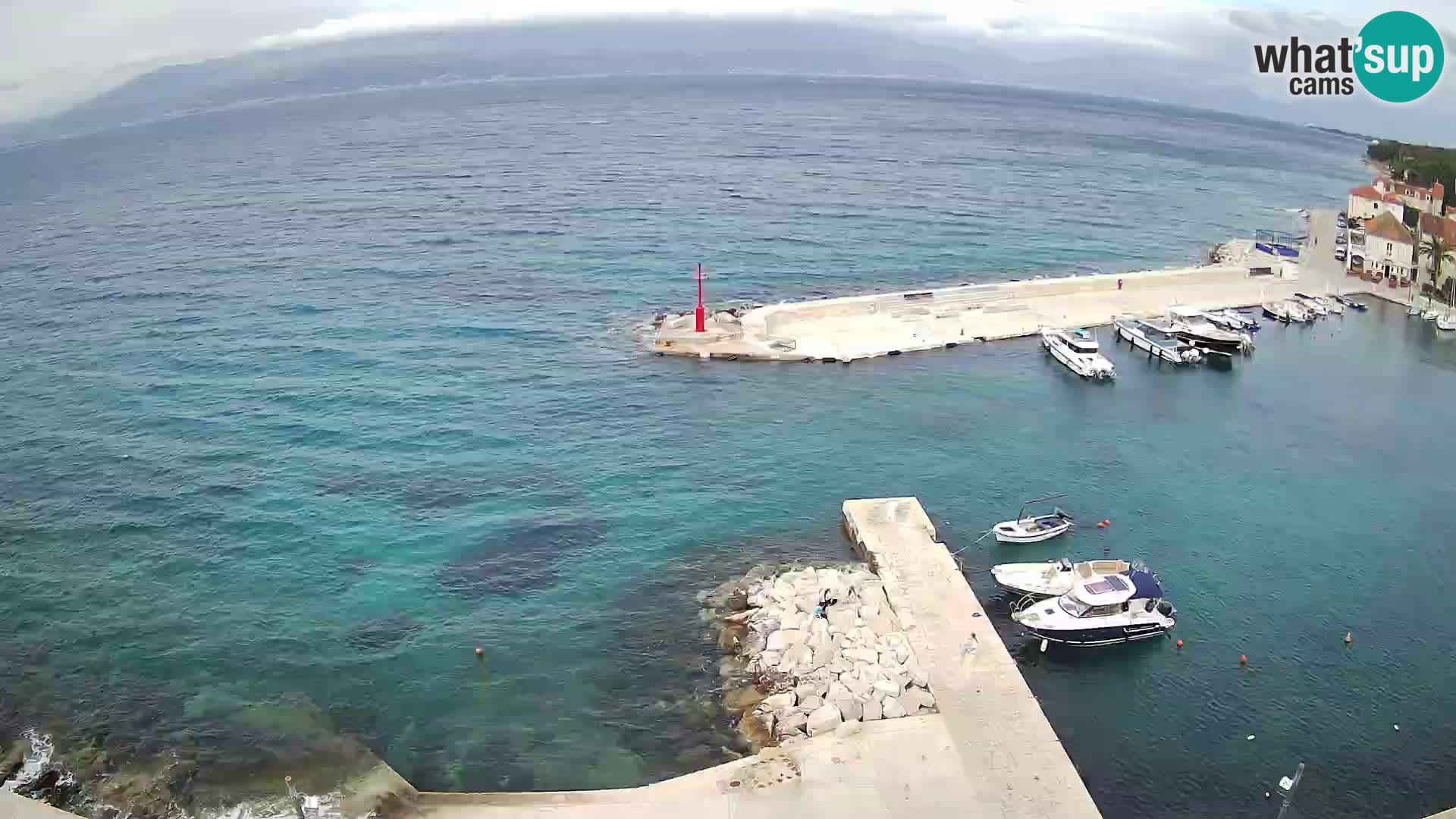 Web kamera Sutivan panorama – Pogled uživo s otoka Brača