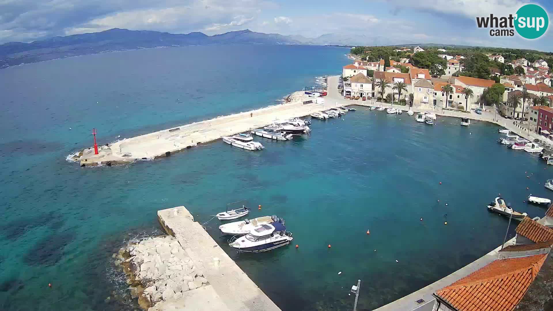 Web kamera Sutivan panorama – Pogled uživo s otoka Brača