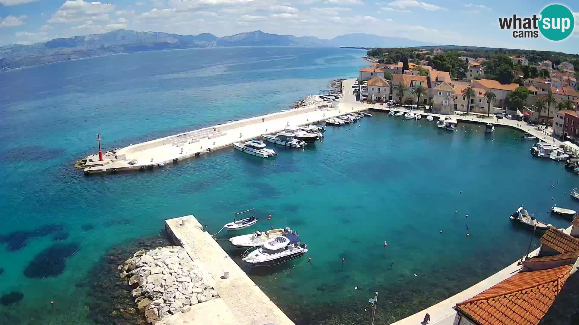 Web kamera Sutivan panorama – Pogled uživo s otoka Brača