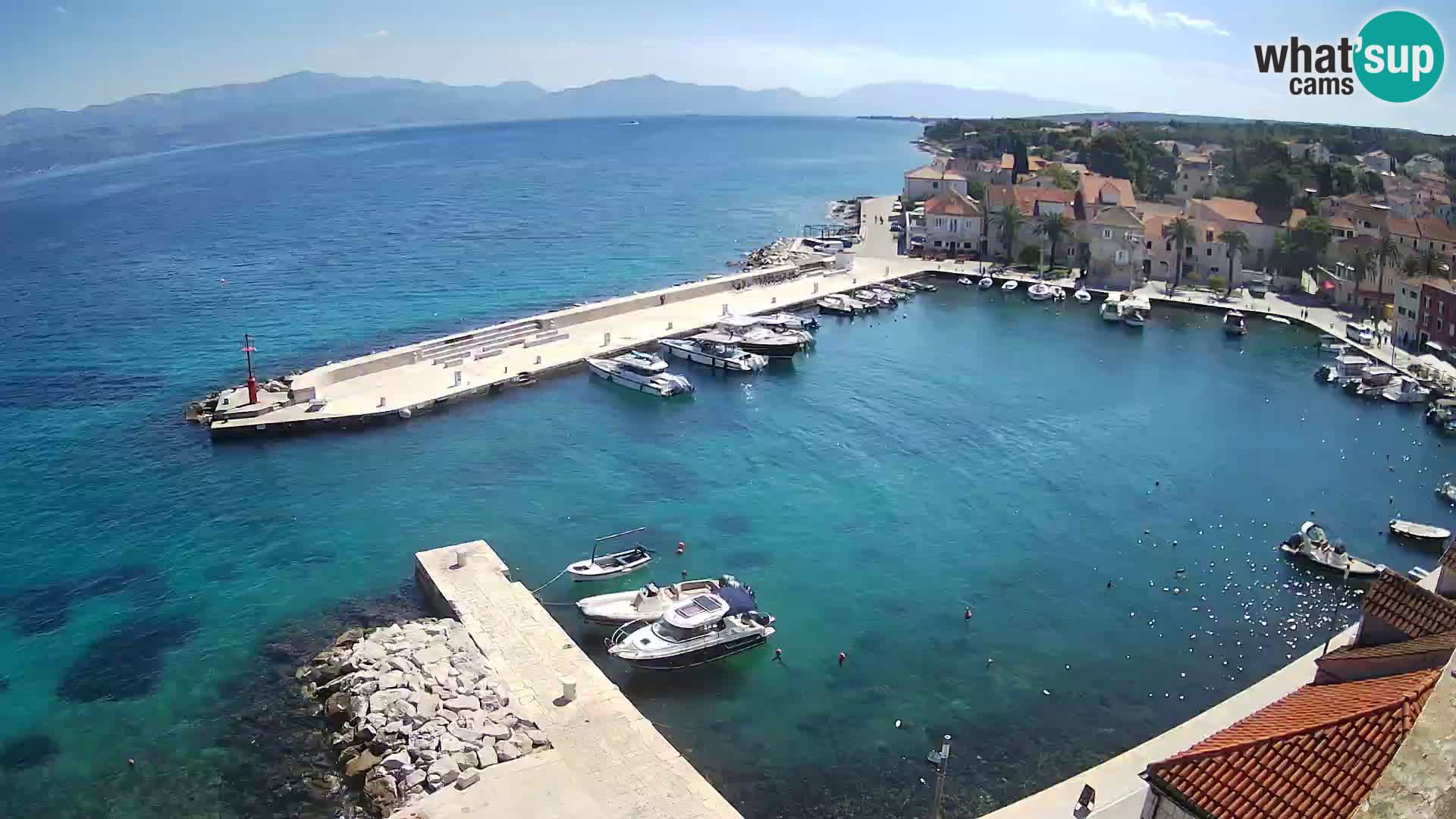 Web kamera Sutivan panorama – Pogled uživo s otoka Brača