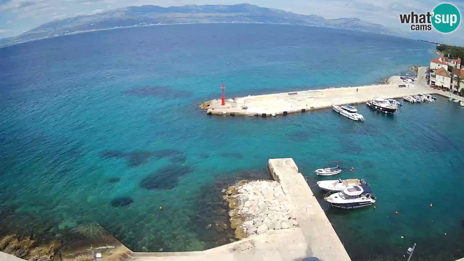 Web kamera Sutivan panorama – Pogled uživo s otoka Brača