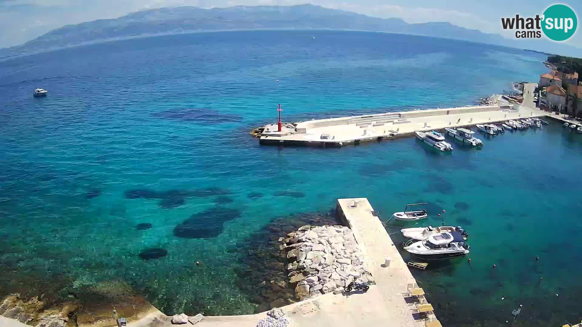 Webcam Sutivan panorama – Vista live dall’isola di Brač